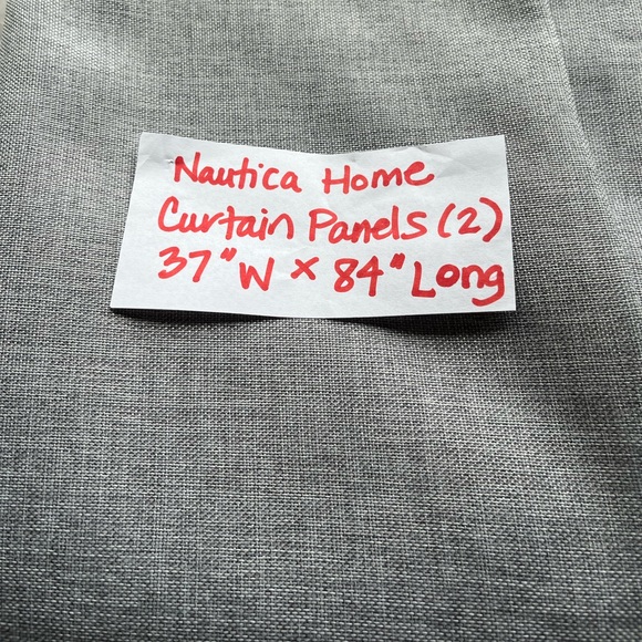 Nautica Home Gray Curtain Panels (2) - Picture 1 of 5